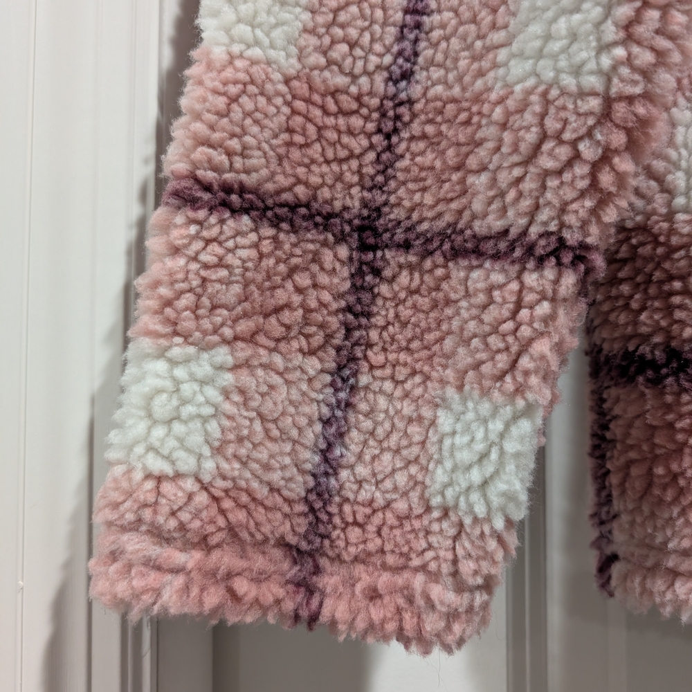 Cozy Pink Plaid Teddy Jacket - Picture 7 of 8